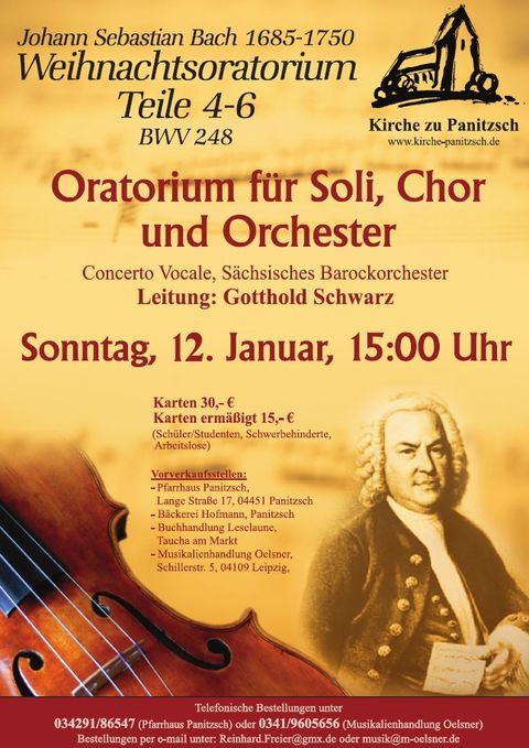 Veranstaltungsflyer Konzert Kirche Panitzsch